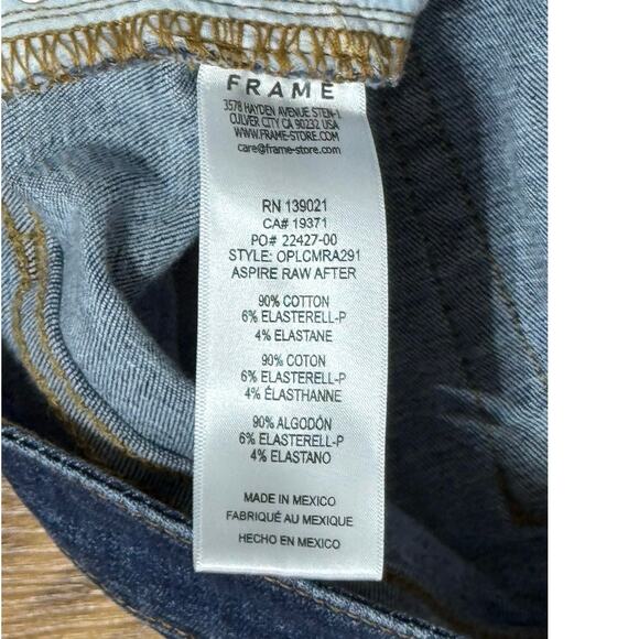 Frame Women's Raw Crop Mini Bootcut Jeans Aspire Raw After Mid Wash Size 32 - Picture 8 of 8